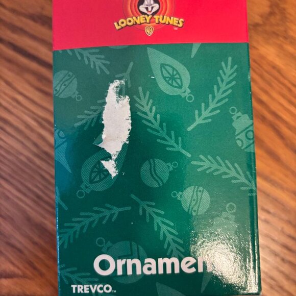 1999 Trevco Looney Tunes Taz Christmas Ornament Motorcycle Tasmanian Devil NIB - Picture 6 of 7